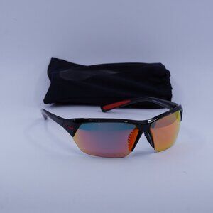 Nike SKYLON ACE M MI DV2163 010 Geometric Sunglasses - Black/Red Mirror